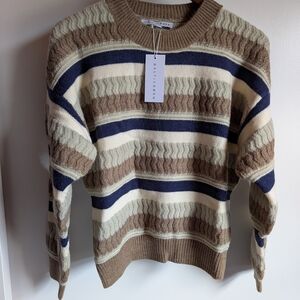 Baltic Born Multicolor Striped Crew Neck Sweater